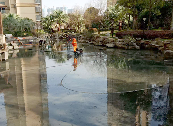 保山景观池淤泥清理